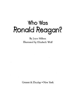 [Who Was/Is...? 01] • Who Was Ronald Reagan?